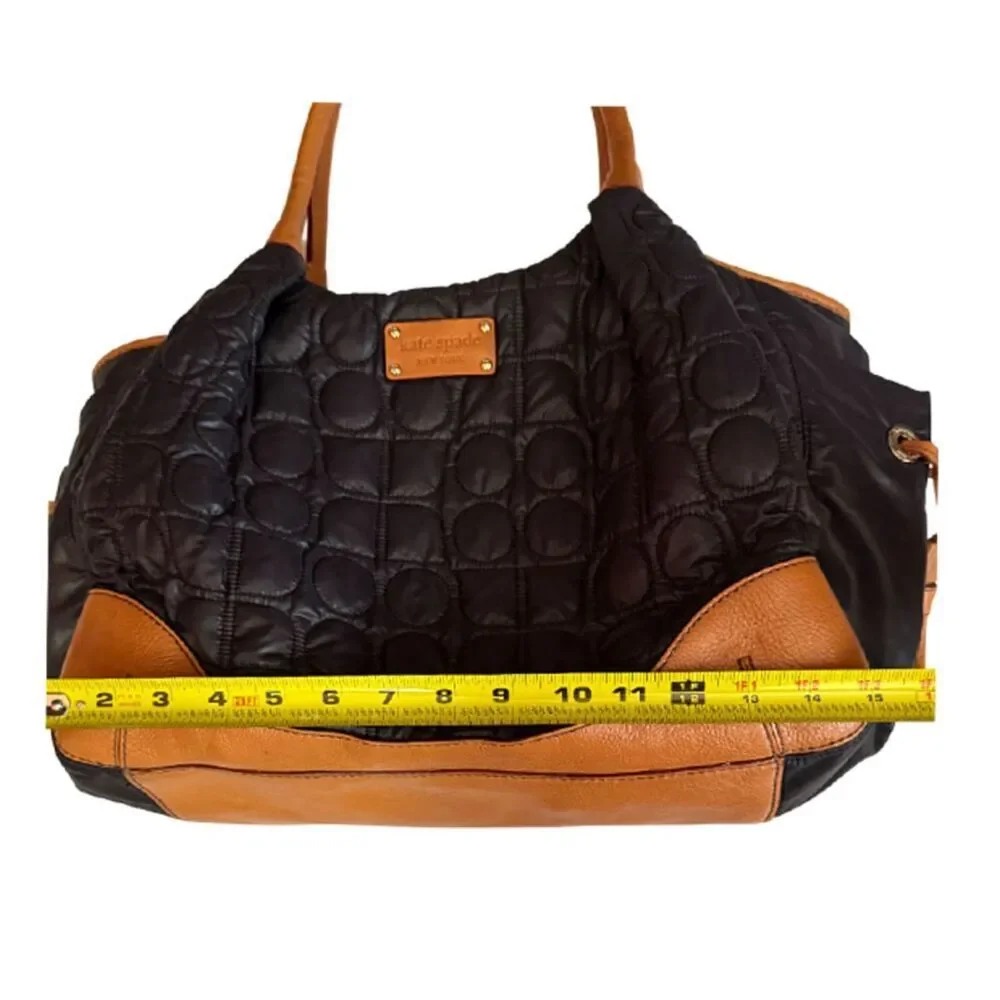 Kate Spade Black and Tan Quilted Baby Diaper Bag